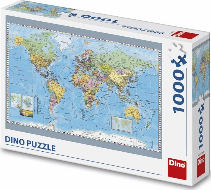 Image du produit Dino Puzzle Carte du monde politique 1000 pièces (1000 pièces)
