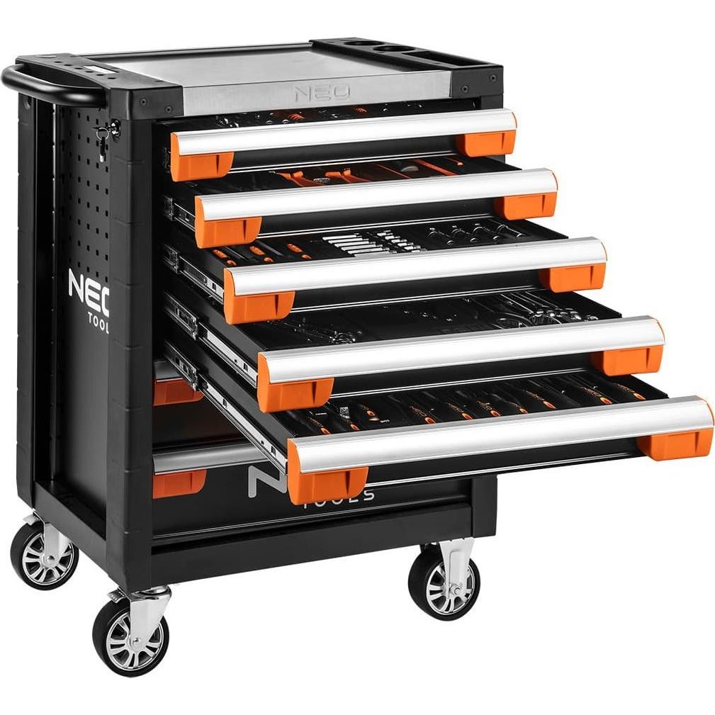 Neo, Werkzeugwagen + Montagewagen, Werkzeugschrank mit 7 Schubladen, 174 Artikel (7 x)