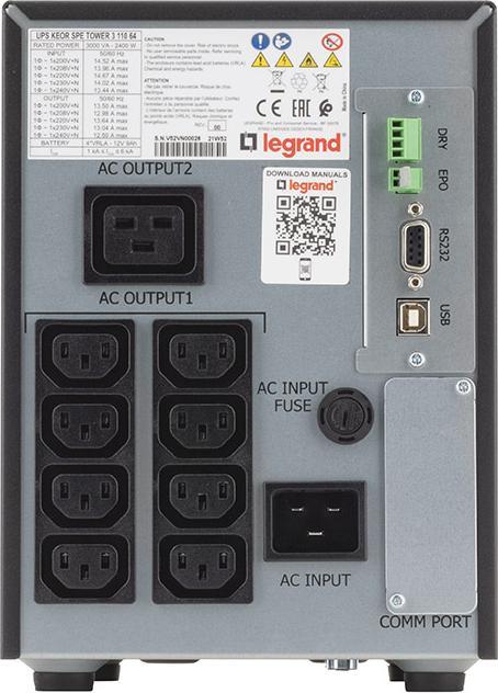 Actual product image Legrand ASI KEOR SPE tower 3KVA (3 VA, 2400 W, Line-interactive UPS)