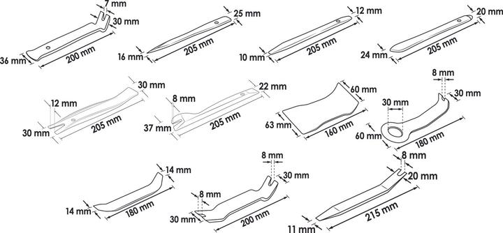 Actual product image Vigor RELEASE LEVER SET, 11 PCS.