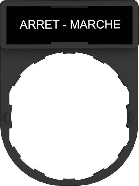 Actual product image Schneider Electric Shield bearer with ARRET-MARCHE shield