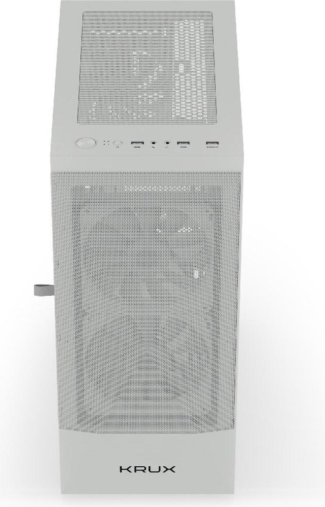 Actual product image Krux Vako White RGB (KRXD005) (ATX, Micro-ITX, mATX)