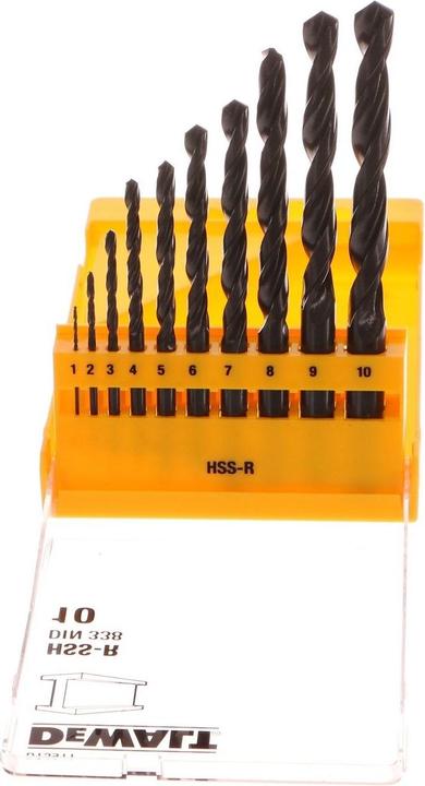 Actual product image DeWalt Drill bit set for metal HSS-R DIN 338 DT5911, 10 pieces (10 millimetres)