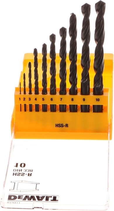Actual product image DeWalt Drill bit set for metal HSS-R DIN 338 DT5911, 10 pieces (10 millimetres)