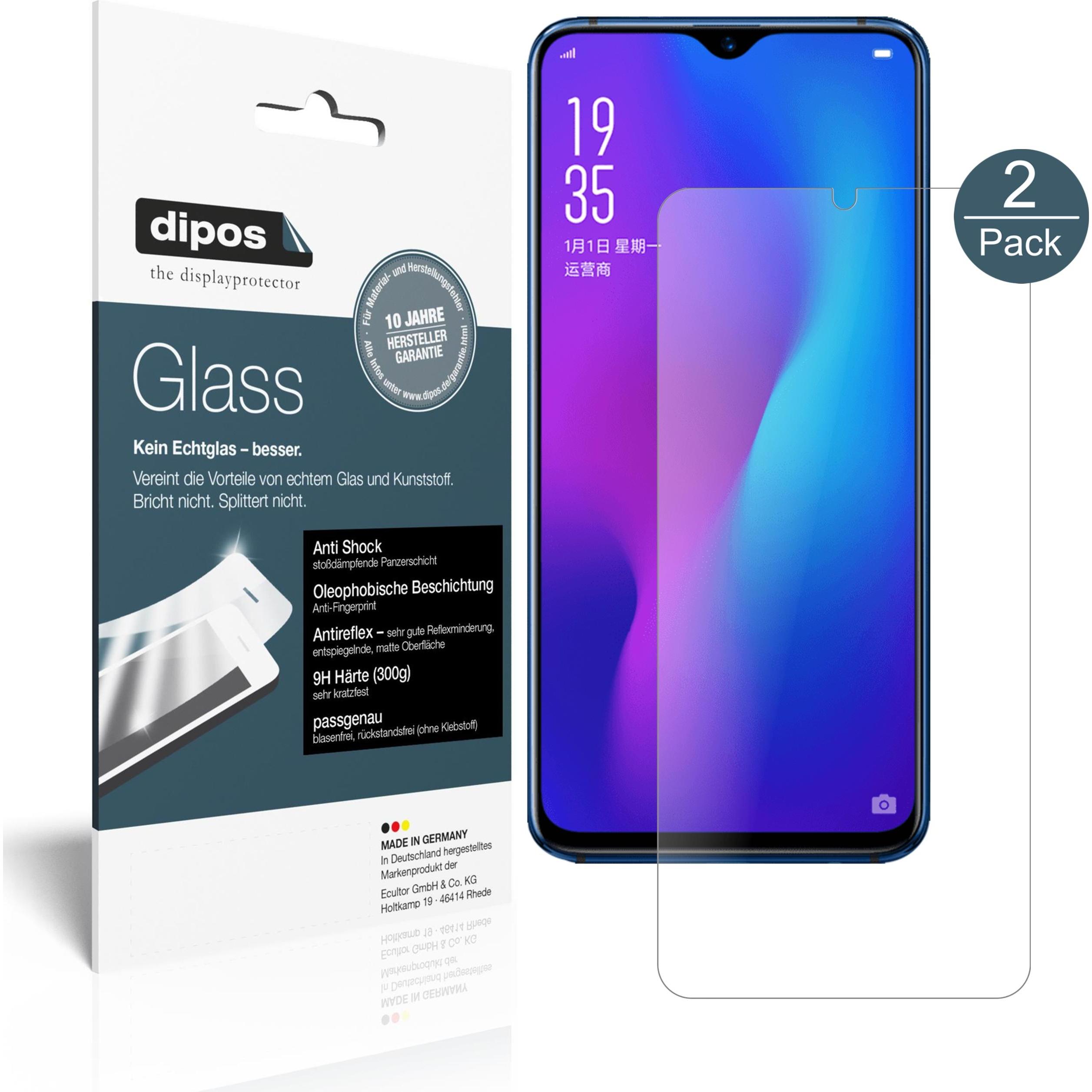 Dipos Displayschutz Anti-Shock (1 Stück, Oppo R17), Smartphone Schutzfolie, Transparent