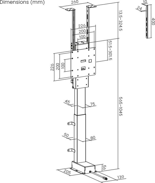 Produktbild myWall TV-Lift HP 66 max. 45 kg (32", 45 kg)