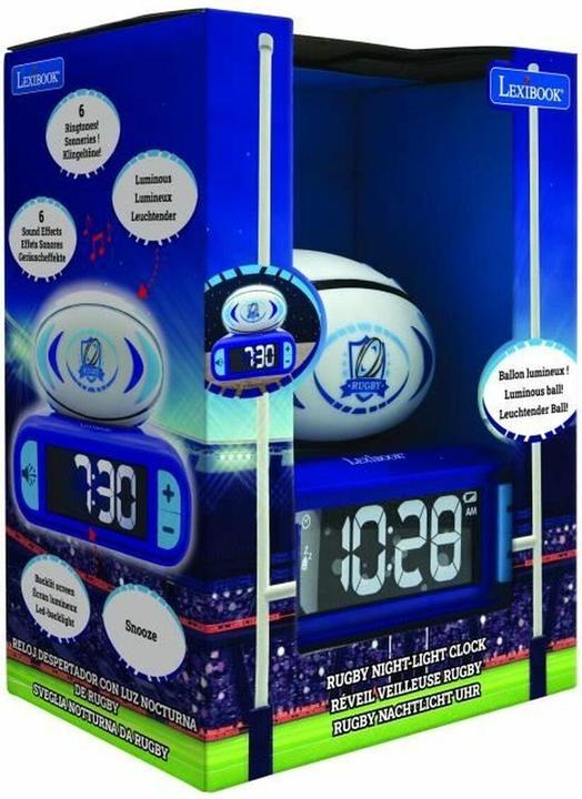 Image du produit Lexibook Réveil Rugby Ball avec figurine veilleuse 3D et sonneries spéciales