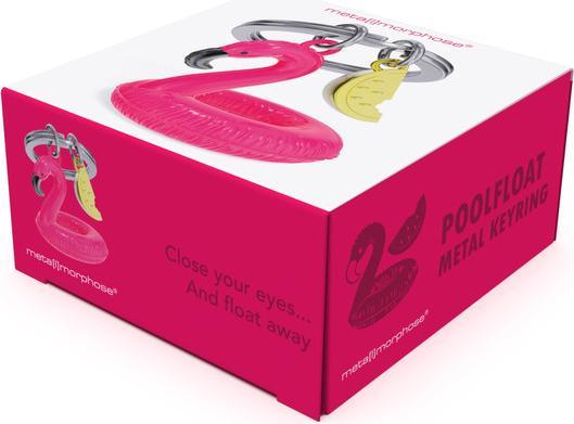 Actual product image Metalmorphose Flamingo swimming ring key ring