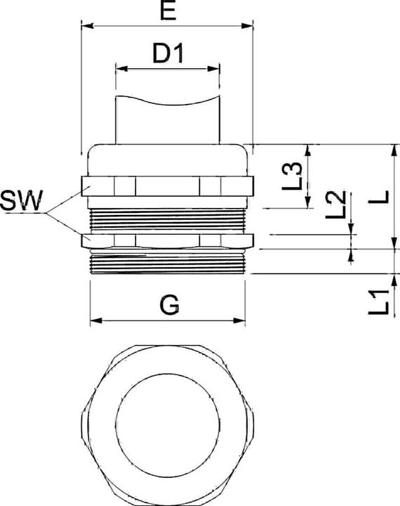 Image du produit OBO Bettermann obo-bettermann Système conex. IJF. - Entrées de câble v-tec-vm MS63 IP68 couleur laiton
