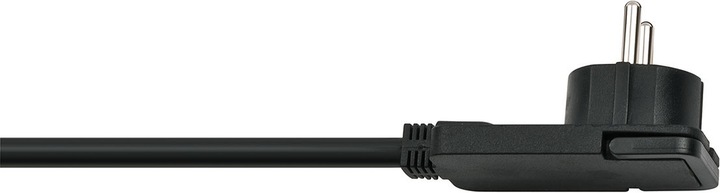 Actual product image Brennenstuhl Short extension cable with angled flat plug 10m H05VV-F3G1.5 black (10 m, 2-pole)