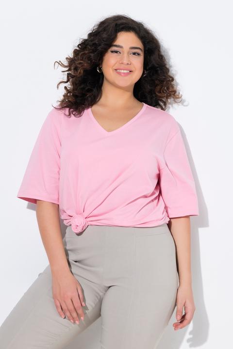 Produktbild Ulla Popken T-Shirt, V-Ausschnitt, Relaxed, Halbarm (54)