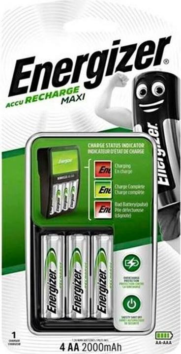 Energizer Ladegerät + Akkus (4 Stück) (4 Stk., Ladegerät inkl. Akku)
