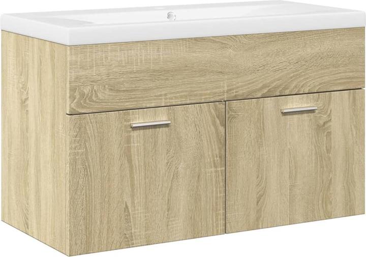 Produktbild vidaXL Waschbeckenunterschrank Wand Unterschrank Badschrank mit Einbaubecken