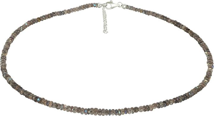 Immagine prodotto Xen Collana di labradorite con sfere da 3 - 4,5 mm 48 + 5 cm Argento 925 (Argento 925, 48 cm)