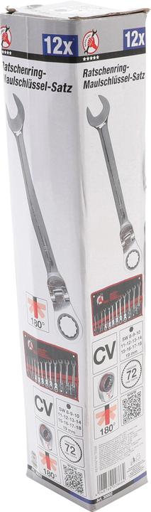 Produktbild BGS Ratschenring-Maulschlüssel-Satz (10 mm, 11 mm, 12 mm, 13 mm, 14 mm, 15 mm, 16 mm, 17 mm, 18 mm, 19 mm, 8 mm, 9 mm)