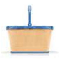 Productafbeelding reisenthel Einkaufskorb Carrybag Frame Raffia Blue