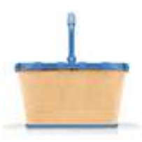 Produktbild reisenthel Einkaufskorb Carrybag Frame Raffia Blue