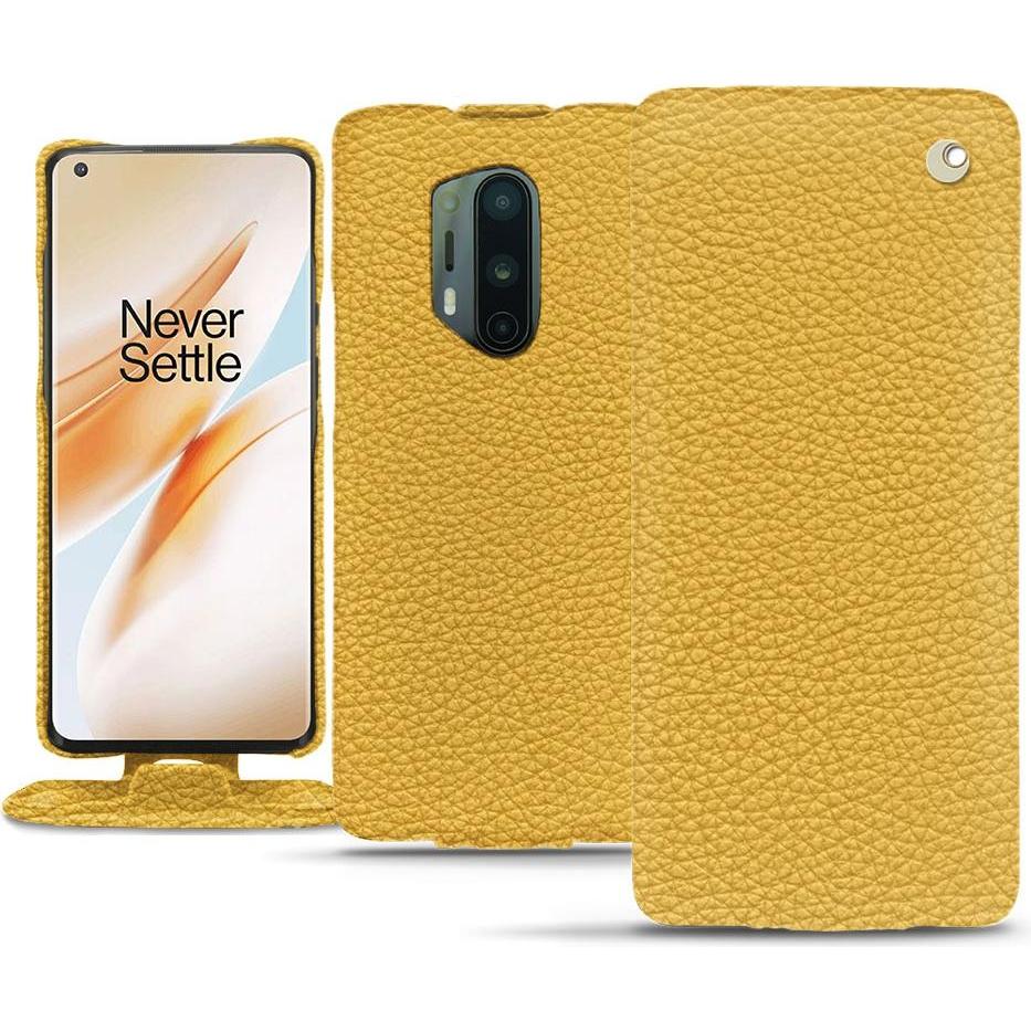 Noreve Lederschutzhülle vertikal (OnePlus 8 Pro), Smartphone Hülle, Orange