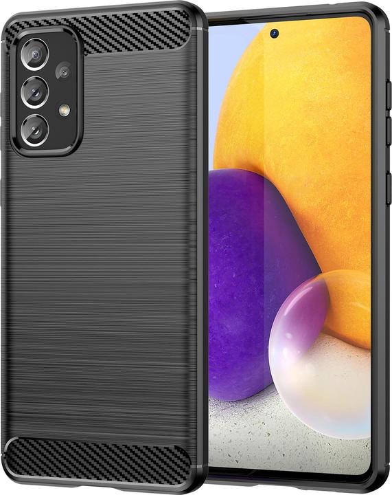 Hurtel Carbon Case Flexible TPU cover for Samsung Galaxy A73 black (Samsung Galaxy A73 5G)