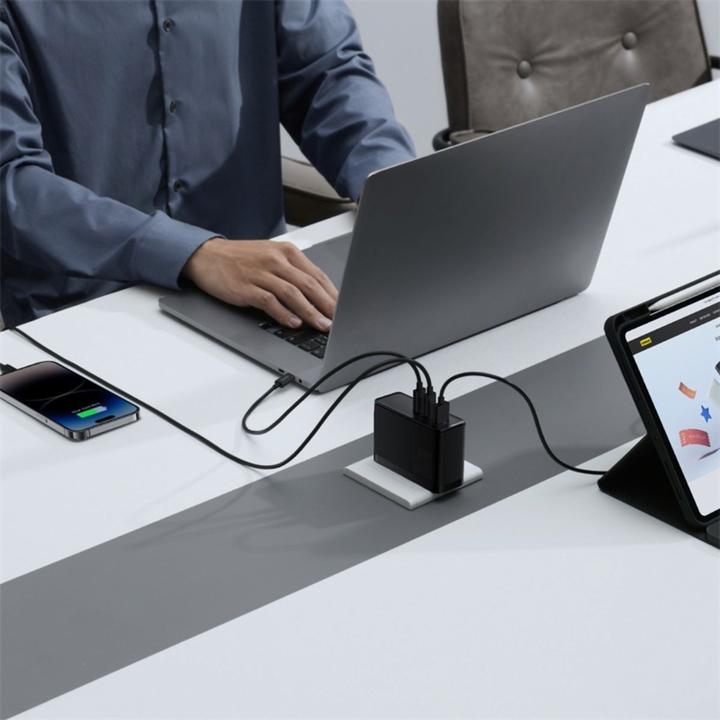 Produktbild Baseus Wall charger GaN5 Pro 2xUSB-C + USB, 160W (black) (160 W, 3 Ports)