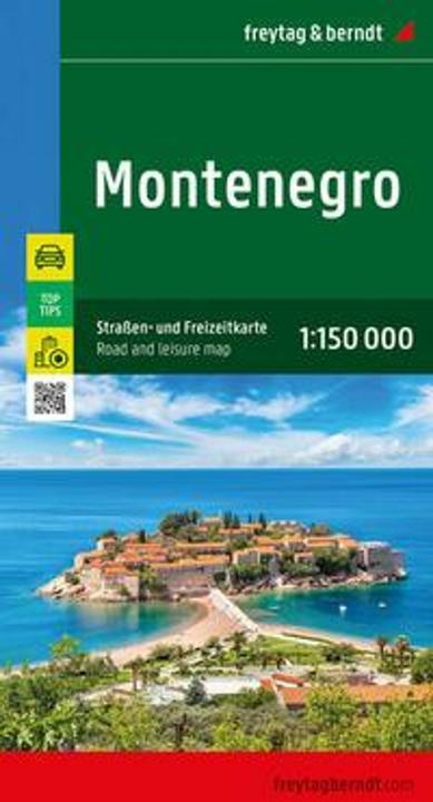Montenegro, Carta delle strade e del tempo libero 1:150.000, freytag & berndt