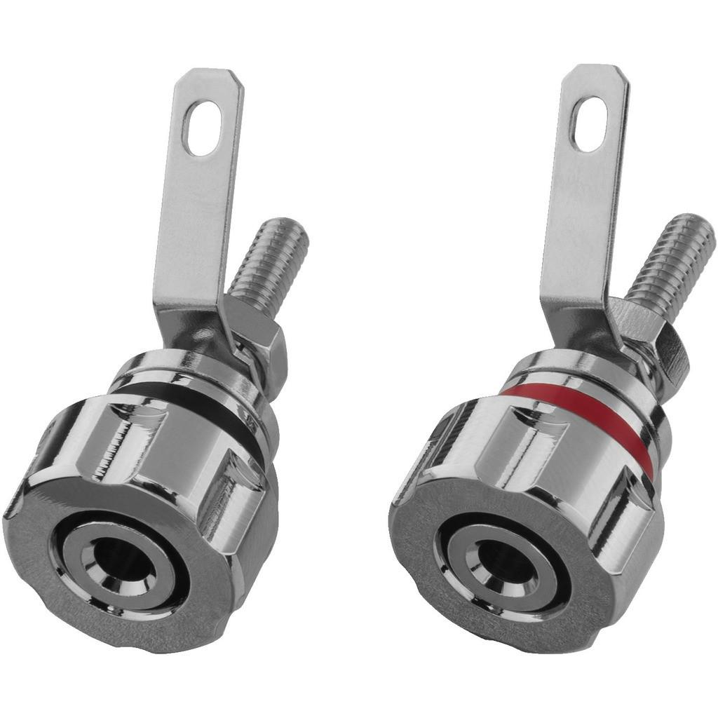 Monacor Coppia di morsetti per altoparlanti, Componenti dei diffusori, Rosso