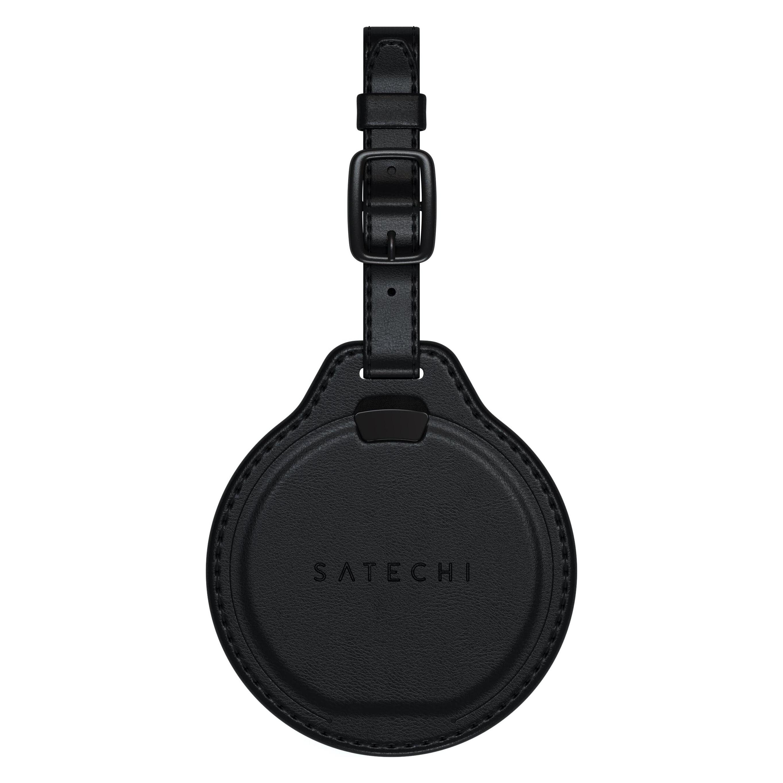 Satechi Vegan-Leather Findall Luggage Tag Black (Apple, Ios, Mac Os), Localizzatore Gps, Nero