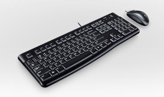 Actual product image Logitech Desktop MK120 Keyboard USB QWERTY Hungarian Black (DE, Cable)