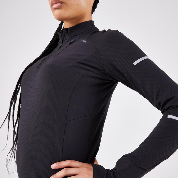 Produktbild Kiprun Laufshirt langarm Damen - Warm Light schwarz (44)