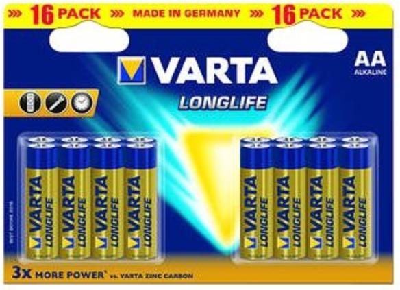 Actual product image Varta Longlife AA (16 pcs., AA, 2800 mAh)