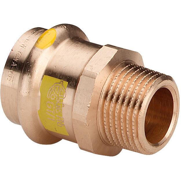 Thumbnail - Viega, Rohrverbindungstechnik, Übergangsstück Profipress G 2611 28mmxR 3/4, Rotguss, SC-Contur, Mehrkant (Pressverbindun...
