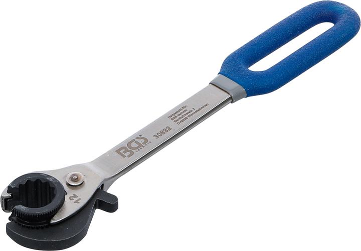 Actual product image BGS Ratchet Ring Spanner open 12 mm (10 mm)