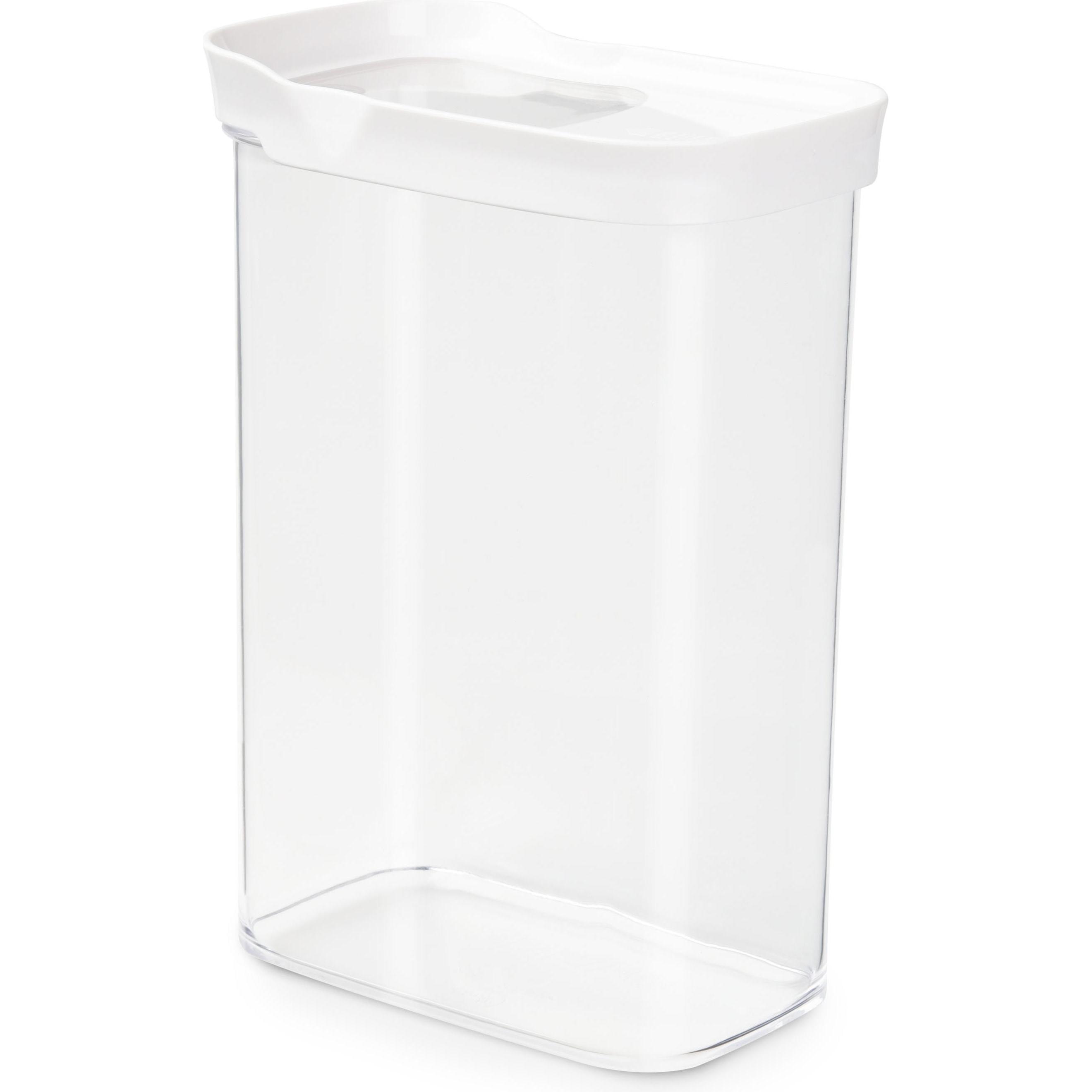 Emsa Vorratsdose Optima SD eck 2,2l, Vorratsbehälter, Transparent, Weiss