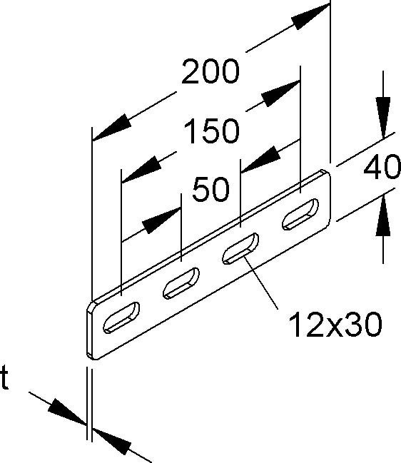 Produktbild Niedax Längsverbinder (0.40 cm)