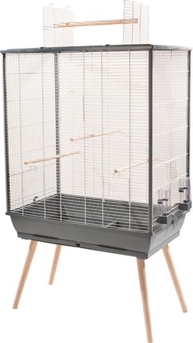 Zolux Neo Jili XL cage à oiseaux grise 81x48x132cm