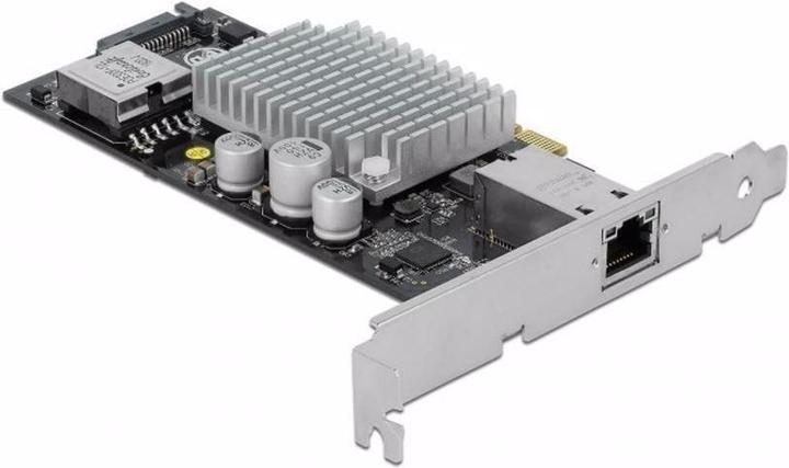 Image du produit Delock Carte réseau 1x RJ45, 10Gbps avec support PoE+ (PCI Express 3.0 x4)