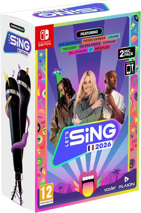 Actual product image Plaion Let's Sing 2026 French Version (+ 2 Mics) (Switch, FR)