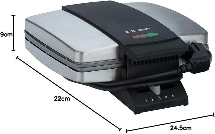 Immagine prodotto Cloer 1445 Ferro per cialde di Bruxelles in acciaio inox singolo