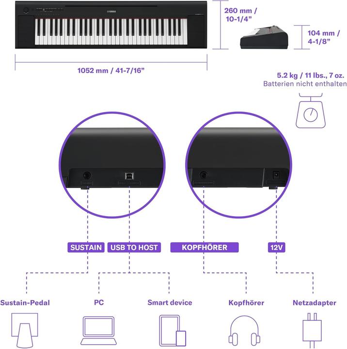 Image du produit Yamaha NP-15B Piaggero (61 Boutons)