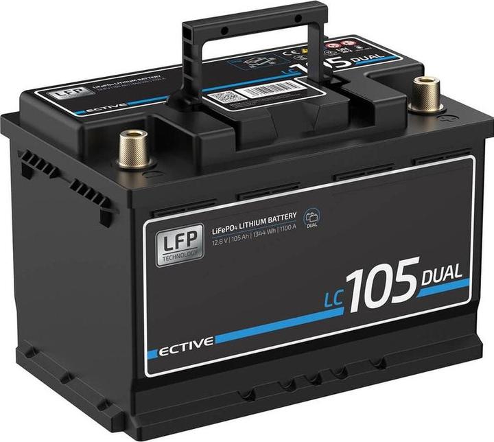 Actual product image Ective LC 105 Dual LFP | Starter and supply battery (12 V, 105 Ah, 1100 A)