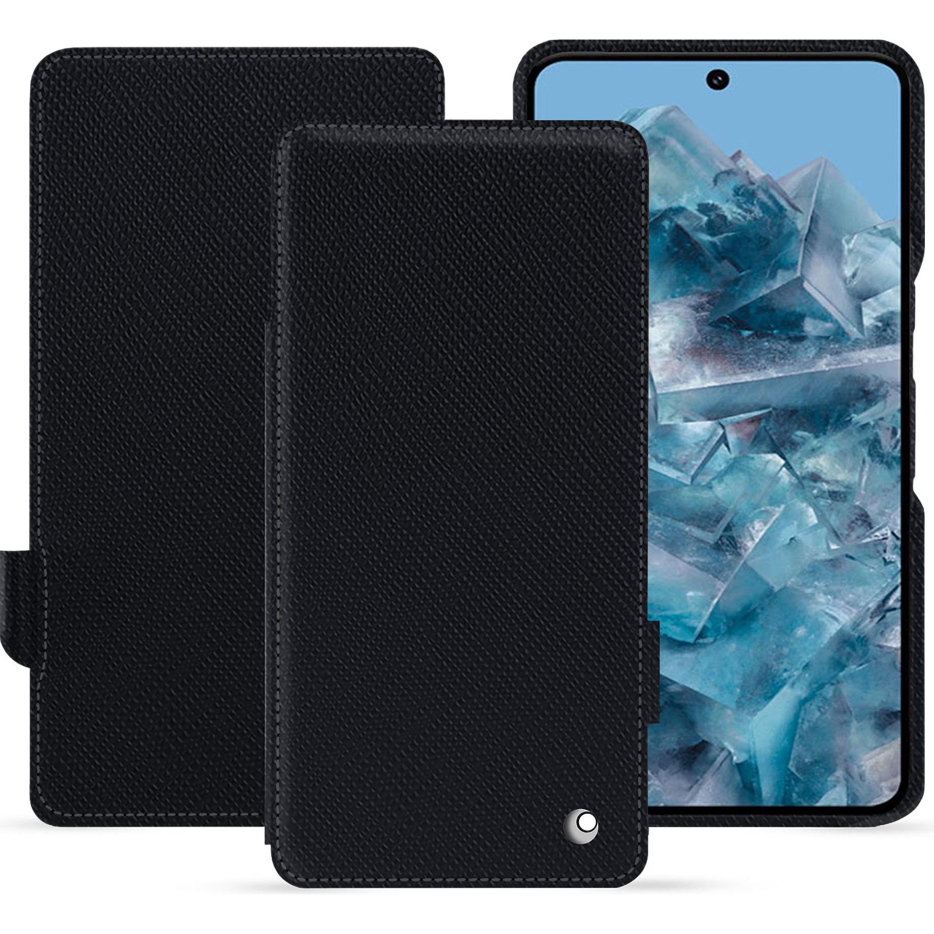 Noreve Lederschutzhülle horizontal (Google Pixel 8 Pro), Smartphone Hülle, Schwarz