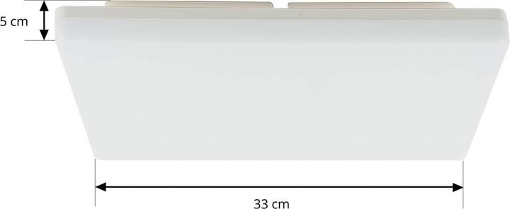 Produktbild Prios Artin LED-Deckenlampe, eckig, 33 cm (3000 lm)