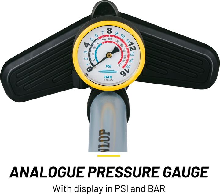 Productafbeelding Dunlop Vloerpomp fiets zwart/grijs