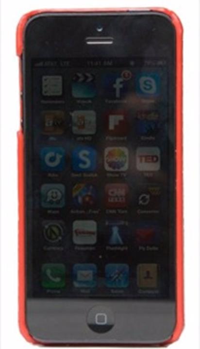 Produktbild Mapi SMYRNA LEATHER COVER für iPhone 5/5S/SE Croco Rot (Apple iPhone 5, Apple iPhone 5s, Apple iPhone SE)