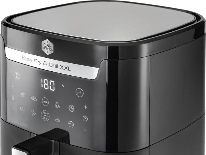 Actual product image OBH Nordica Easy Fry & Grill XXL 2-in-1 -airfryer, musta