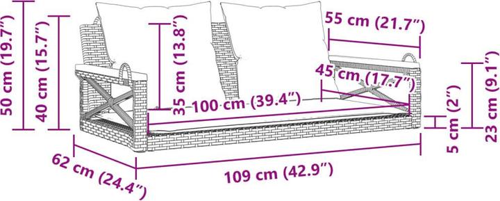 Produktbild vidaXL Hängebank