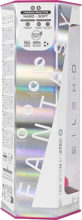 Actual product image Silexd Dreamy Dildo Fantasy Flüssigsilikon Thermoreaktiv Fuchsia 18,5 Cm