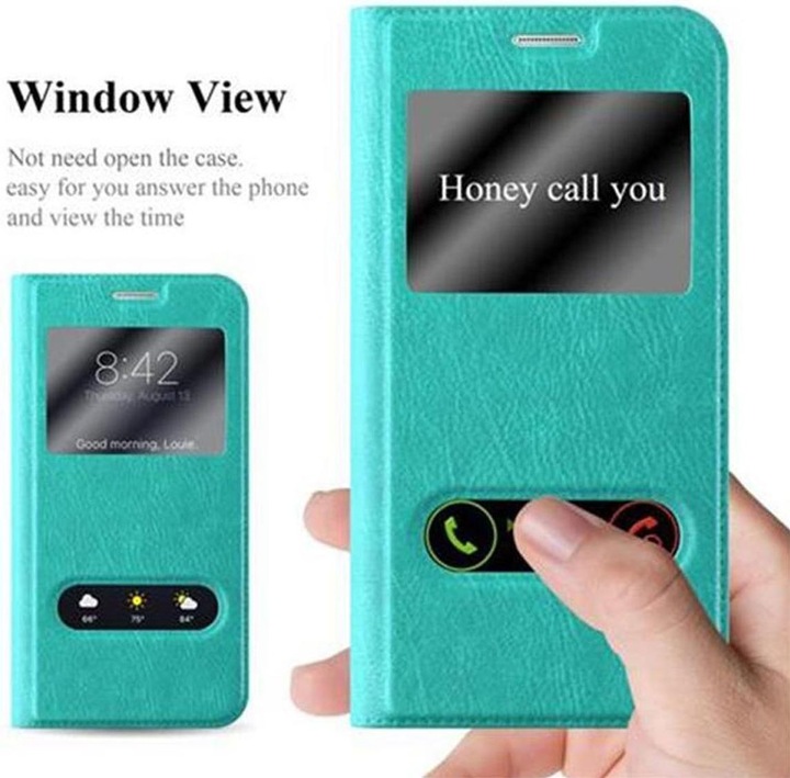 Produktbild Cadorabo Book mit View Doppelfenster Cover (Samsung Galaxy S6)