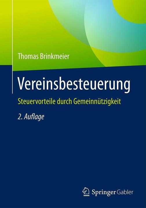 Produktbild Vereinsbesteuerung (Deutsch, Thomas Brinkmeier, 2016)