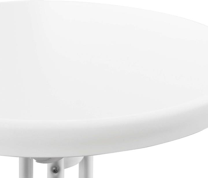 Image du produit Wiltec Table de bistrot pliante Toboli Blanc Ø 70 cm Table de bar Table de fête ronde